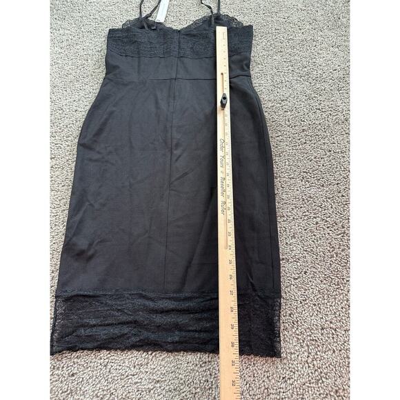 Sanctuary Dress Womens S Black Bodycon Zipper Black Lace Trim Spaghetti Strap - Picture 13 of 15